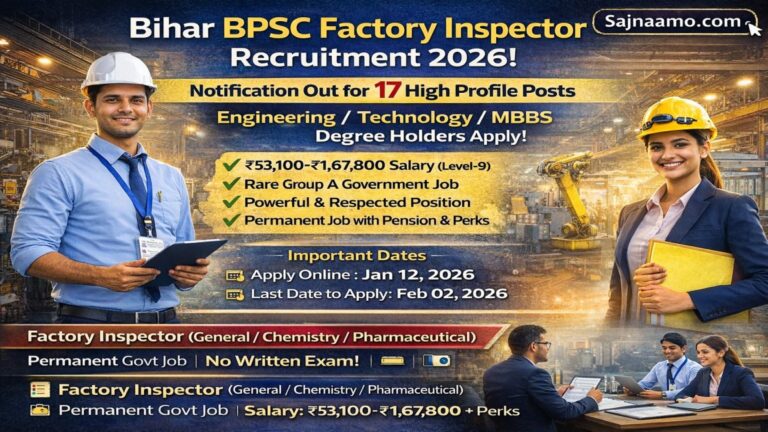Bihar BPSC Factory Inspector