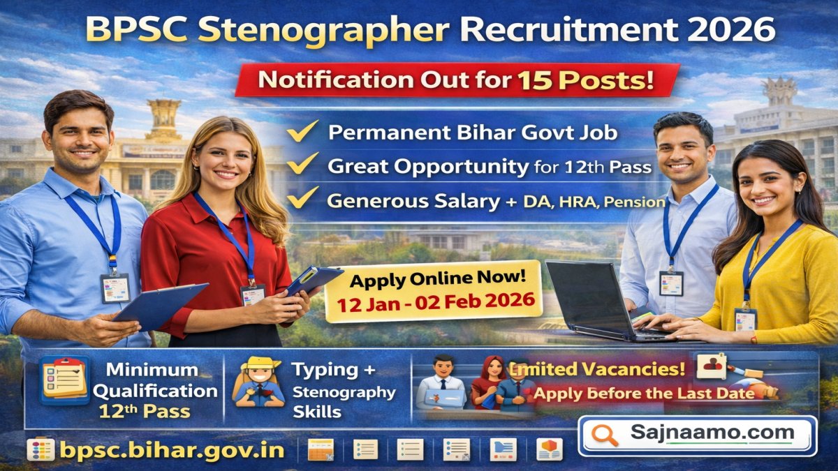 BPSC Stenographer Recruitment 2026