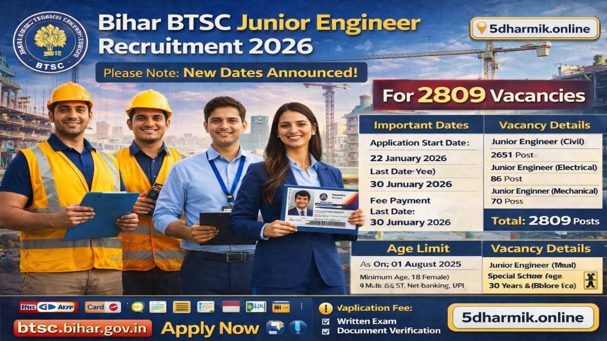 Bihar BTSC Junior Engineer Recruitment