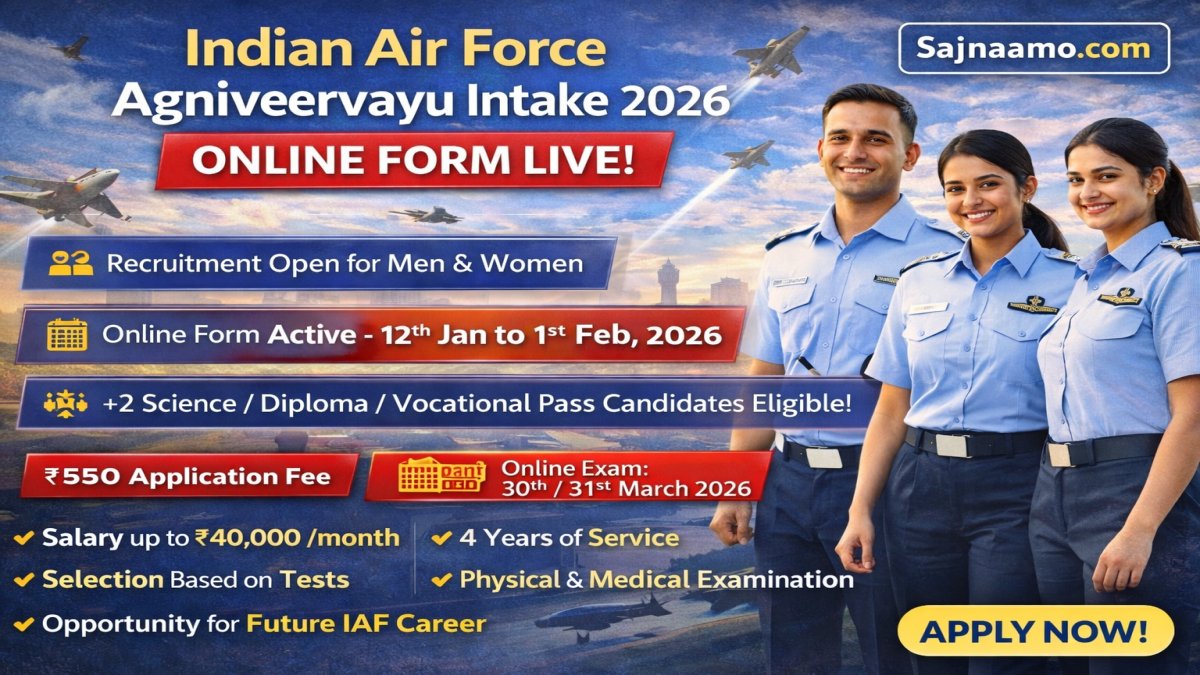 Indian Air Force Agniveervayu Vacancy 2026